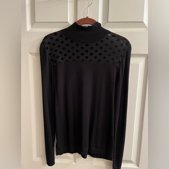 AUGUST SILK~BLACK ~SWEATER/ BLOUSE~NWOT~ M - Picture 1 of 5